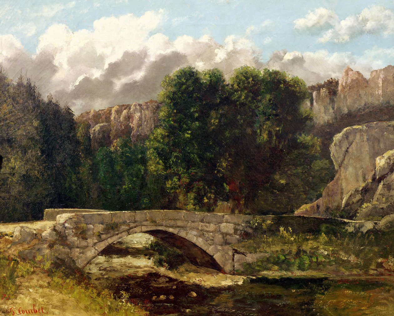 Pont de Fleurie, Sveitsi, 1873 tekijältä Gustave Courbet