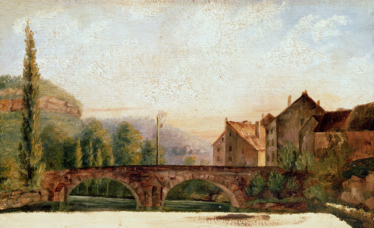 Pont de Nahin Ornansissa, n. 1837 tekijältä Gustave Courbet