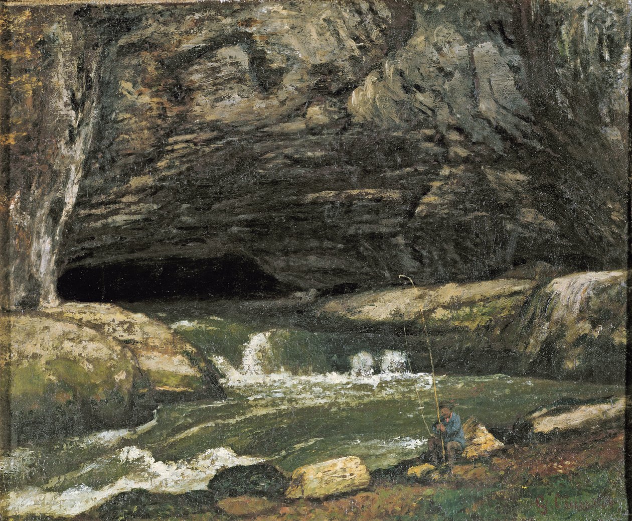 Louen tai La Grotte Sarrazinen lähde tekijältä Gustave Courbet