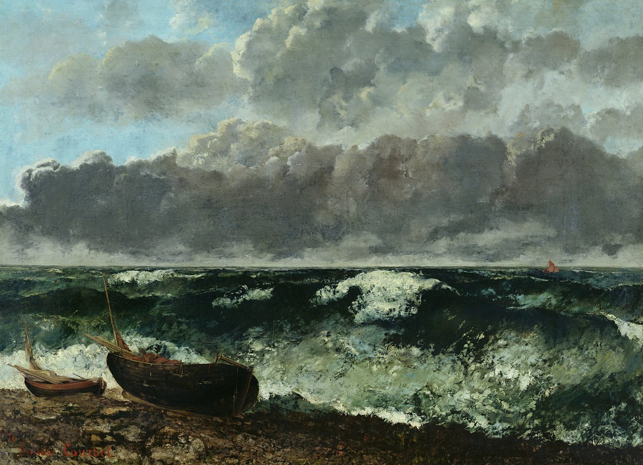 Myrskyinen meri tai aalto, 1870 tekijältä Gustave Courbet