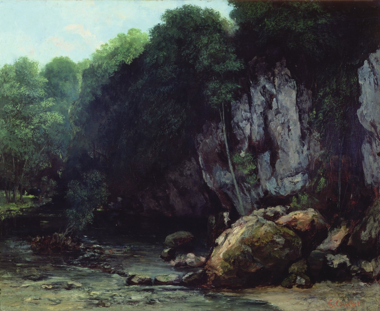 Virta Mustasta luolista tekijältä Gustave Courbet