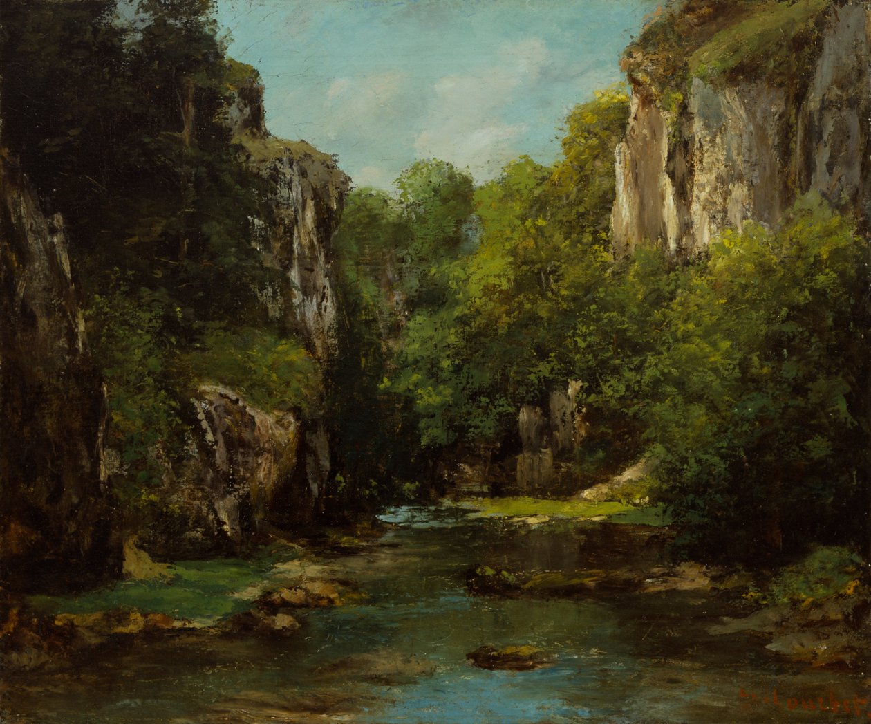 Mustan kaivon virta tekijältä Gustave Courbet