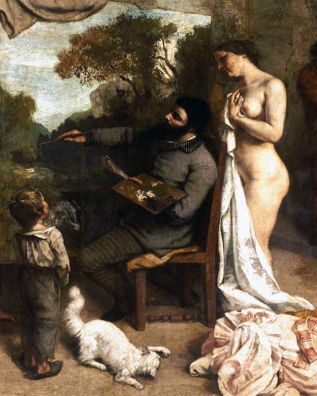Taidemaalarin ateljee tekijältä Gustave Courbet