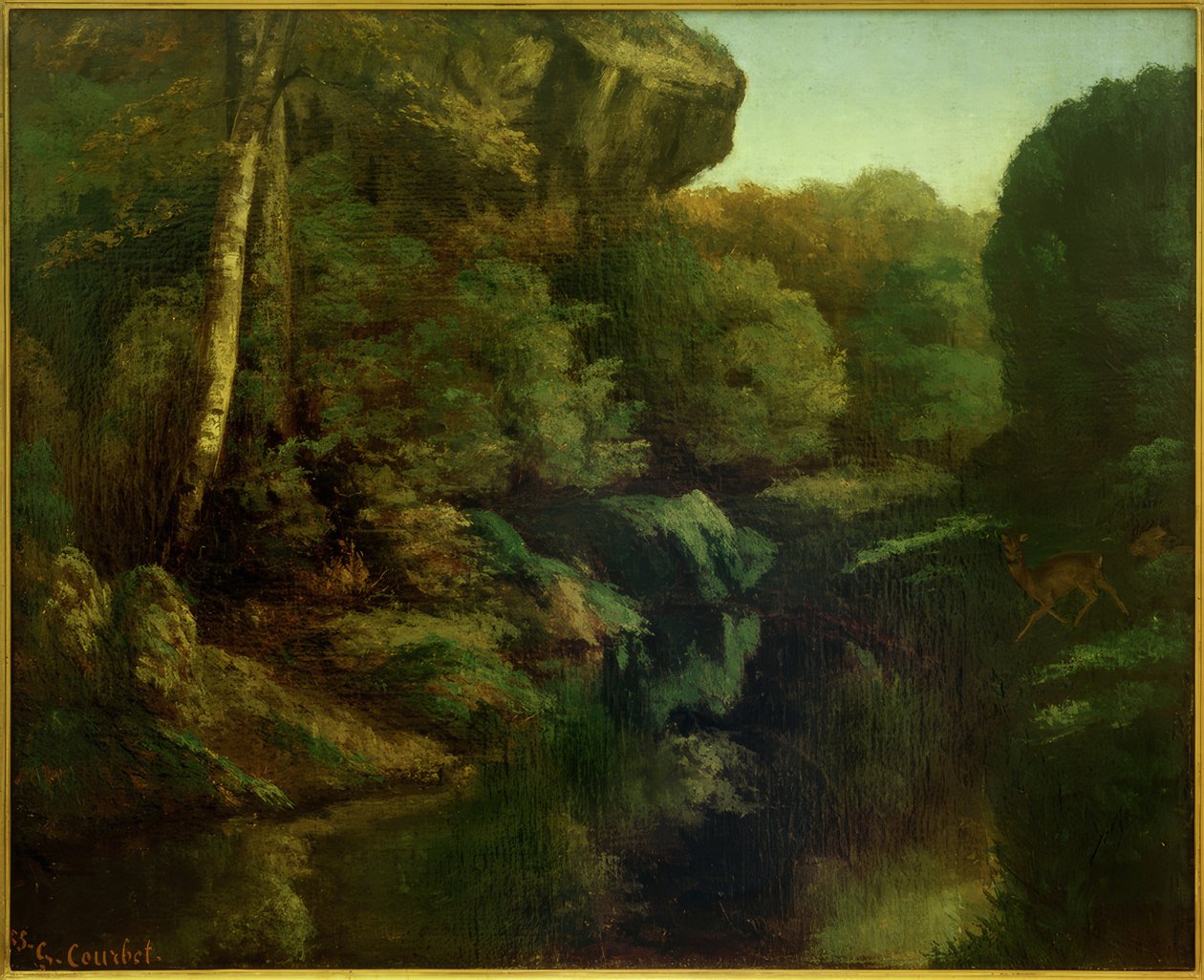 Vue de la forêt de Fontainebleau tekijältä Gustave Courbet