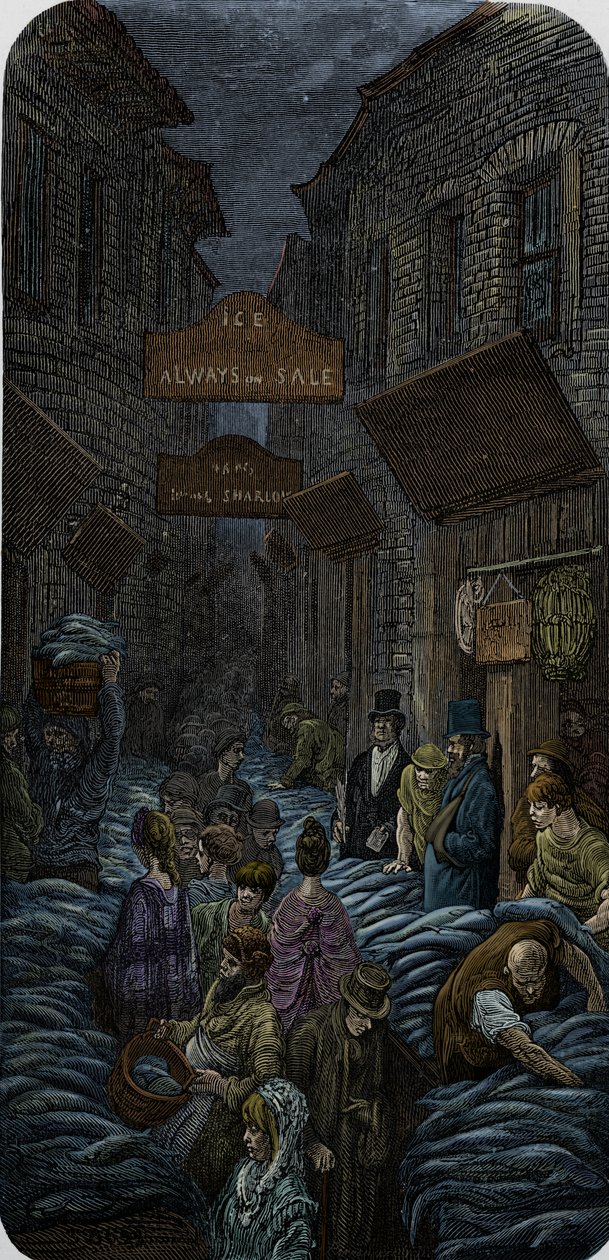 Viktoriaaninen kalatori tekijältä Gustave Dore