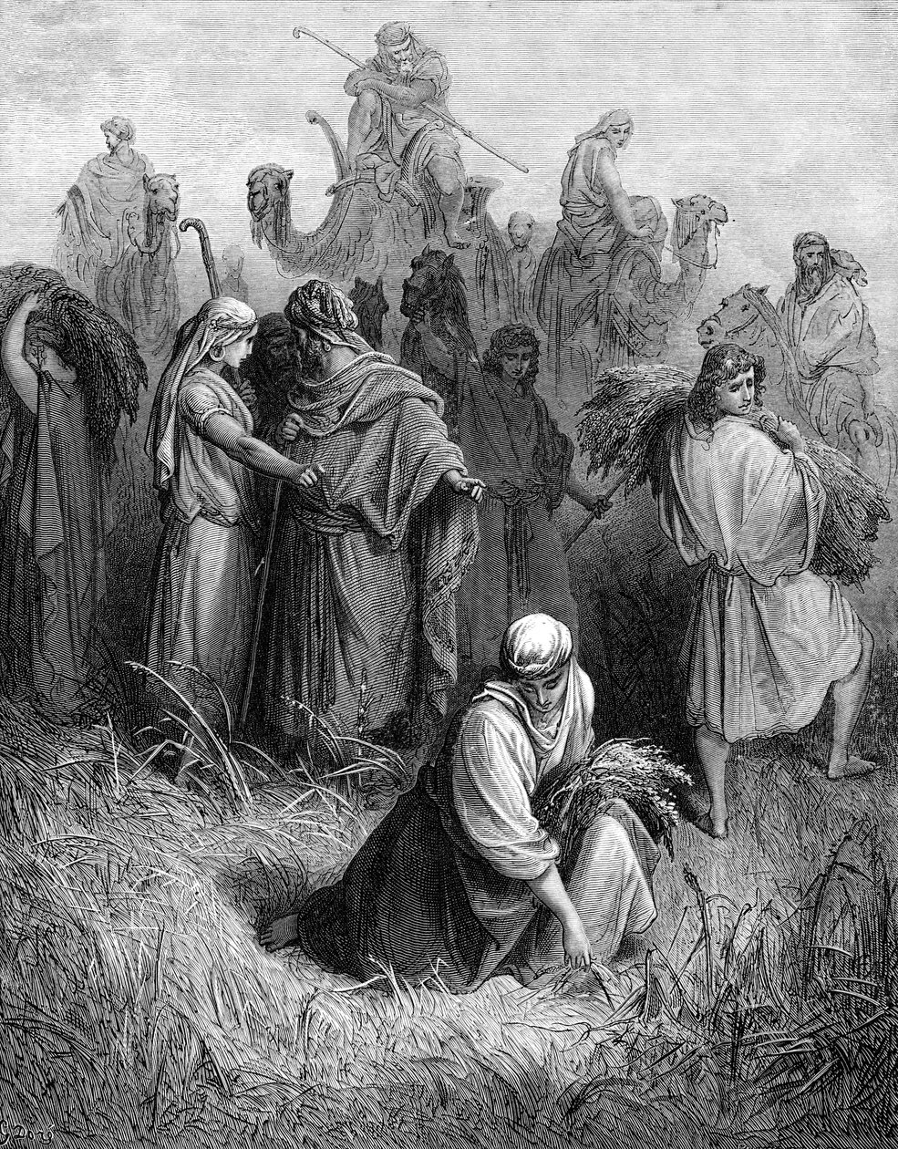 Boas ja Ruth - Raamattu tekijältä Gustave Dore