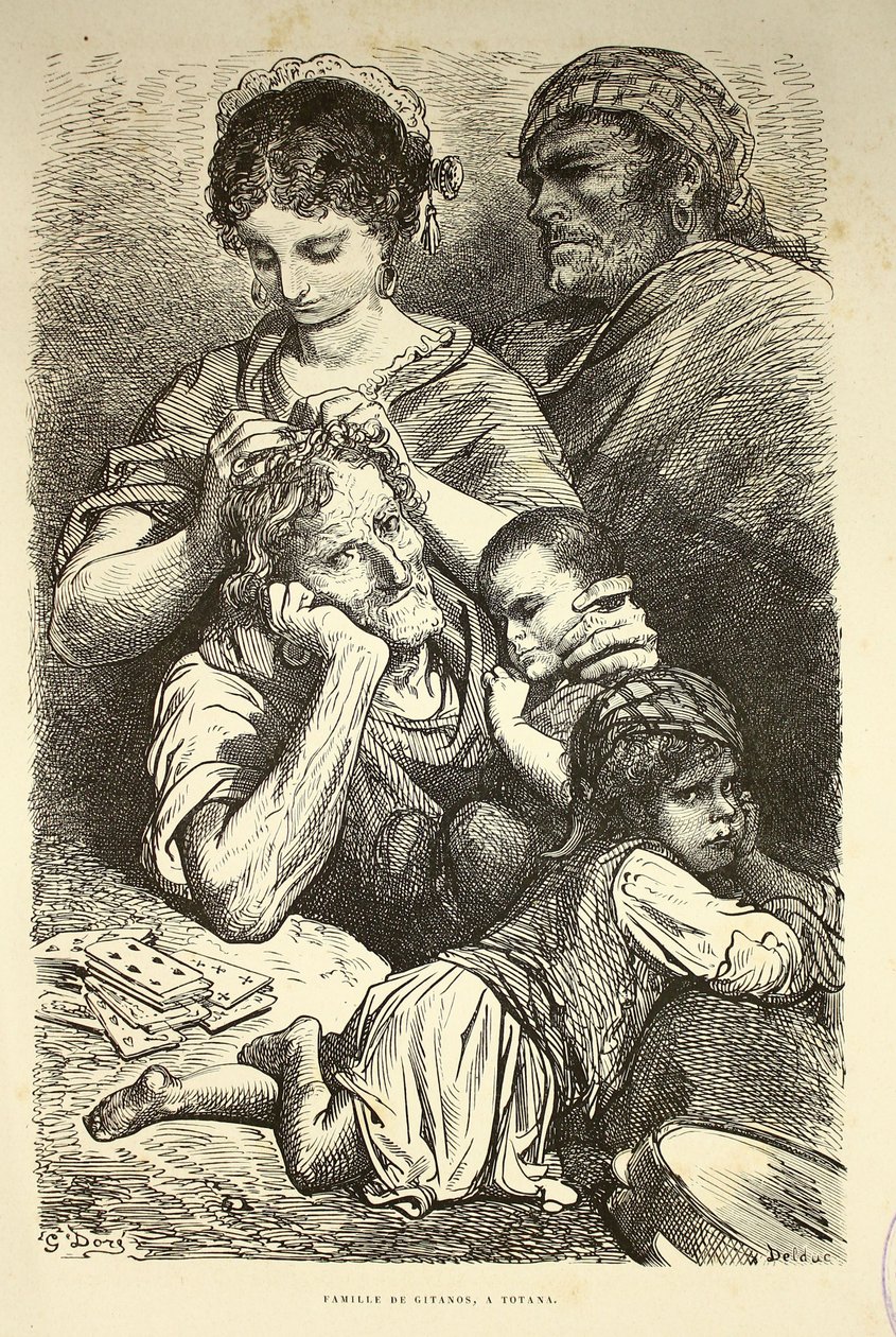 Famille de gitanos, Totana tekijältä Gustave Dore