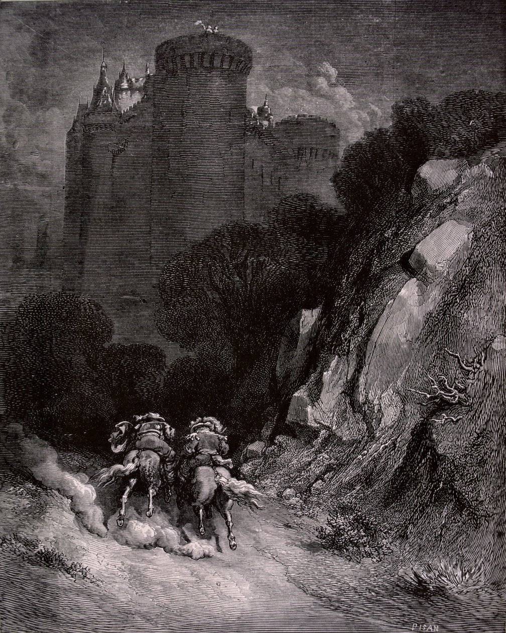 Kuvitus Charles Perraultin (1628-1703) teokseen "Bluebeard" 1893 tekijältä Gustave Dore