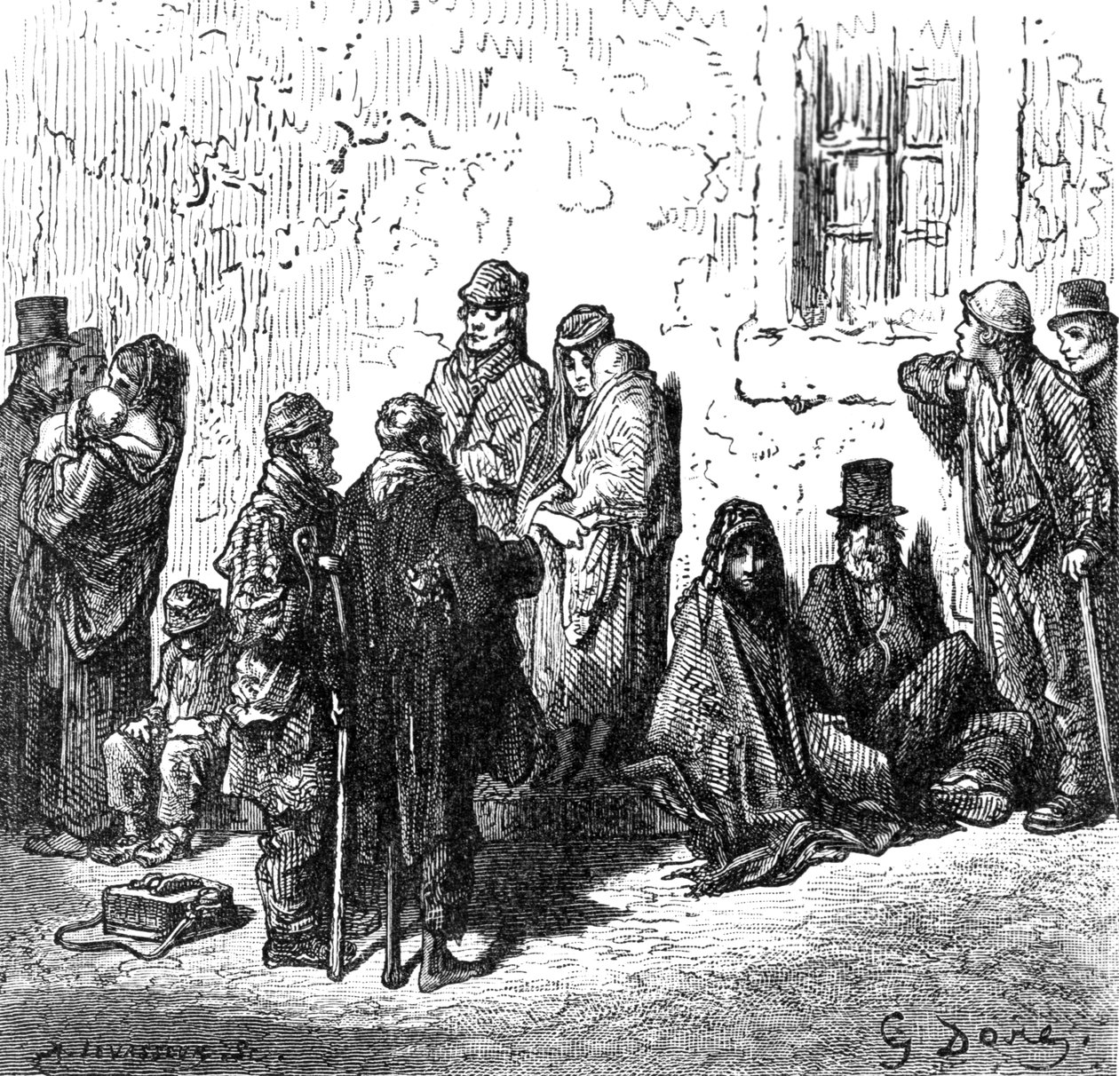 Les Miserables, William Blanchard Jerroldin teoksesta "London, A Pilgrimage", 1872 tekijältä Gustave Dore