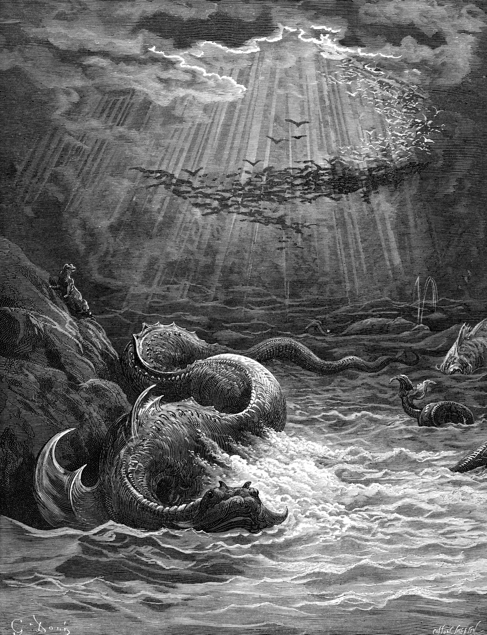 Kadonnut paratiisi: Kalojen ja lintujen luominen. tekijältä Gustave Dore