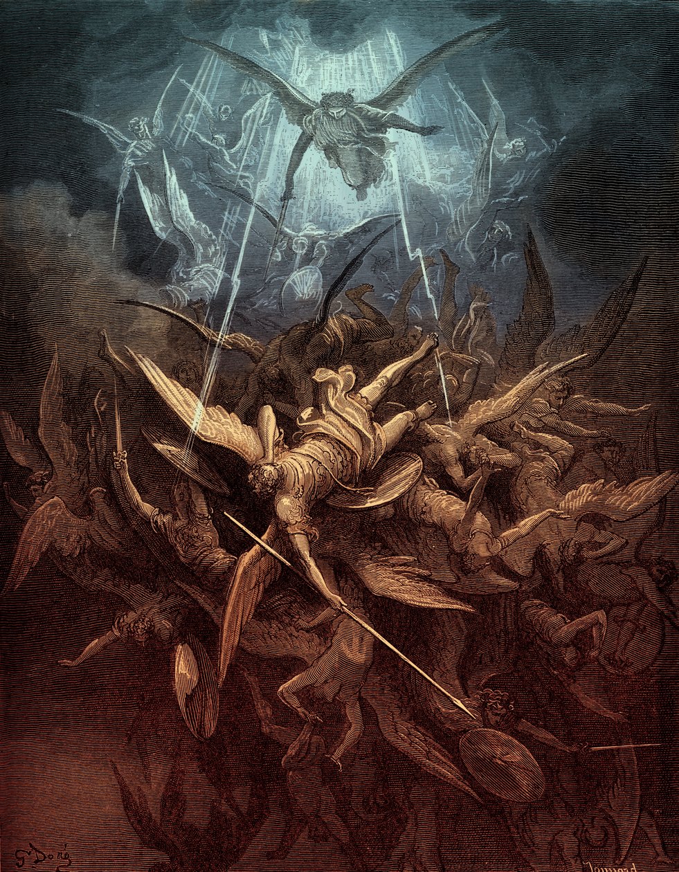 Kadonnut paratiisi: kapinallisten enkelien kaatuminen, tekijältä Gustave Dore