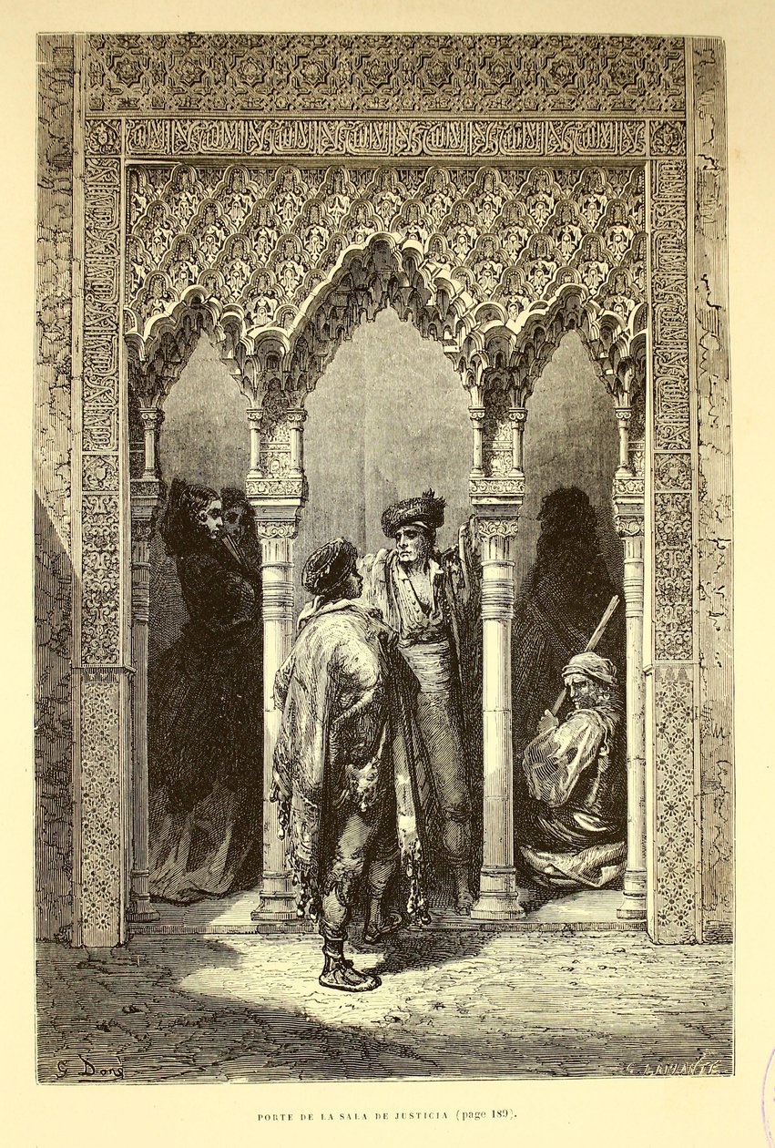 Porte de la Sala de Justicia tekijältä Gustave Dore