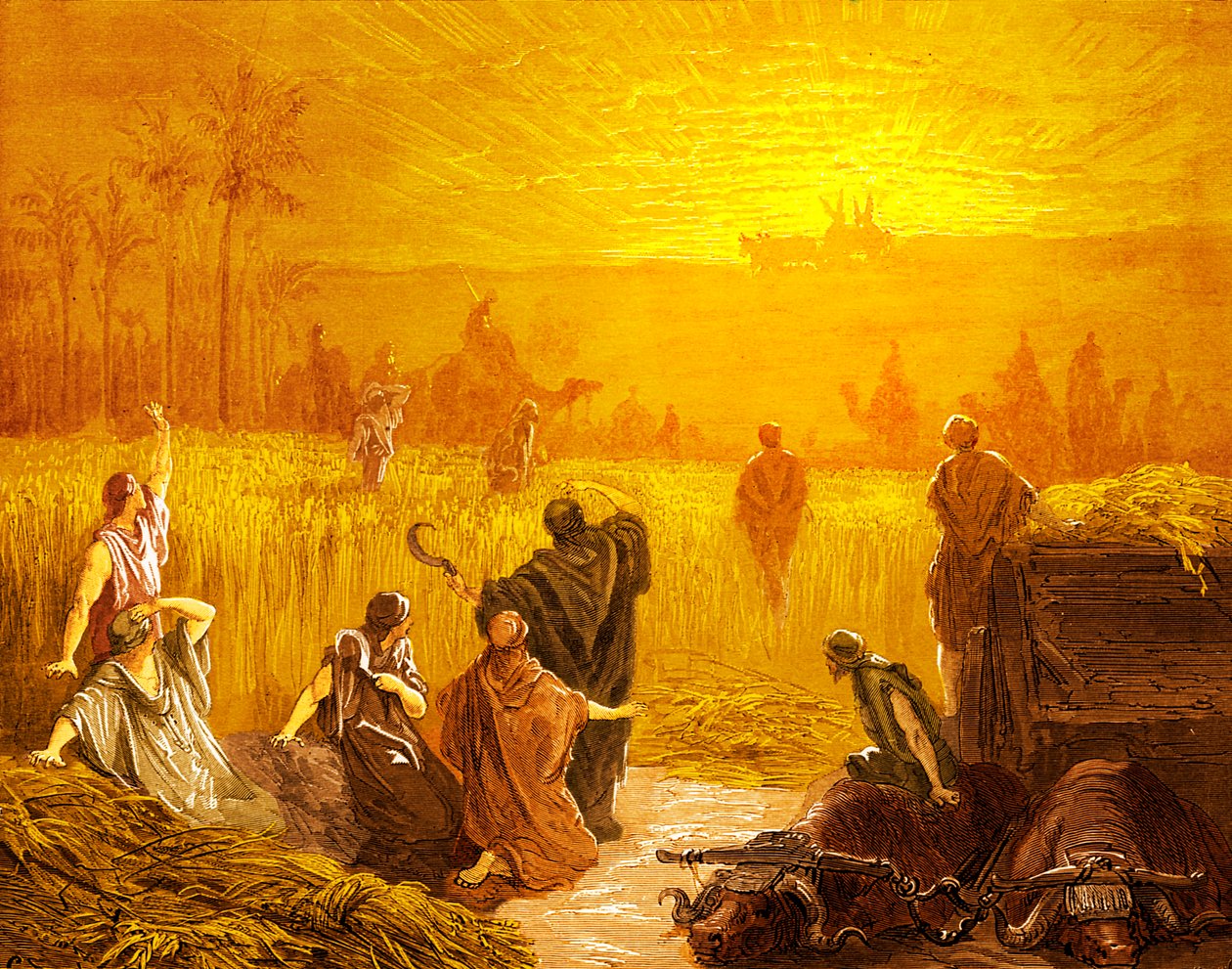 Arkin paluu Bet-Semeshiin, kirjoittanut Doré - Raamattu tekijältä Gustave Dore