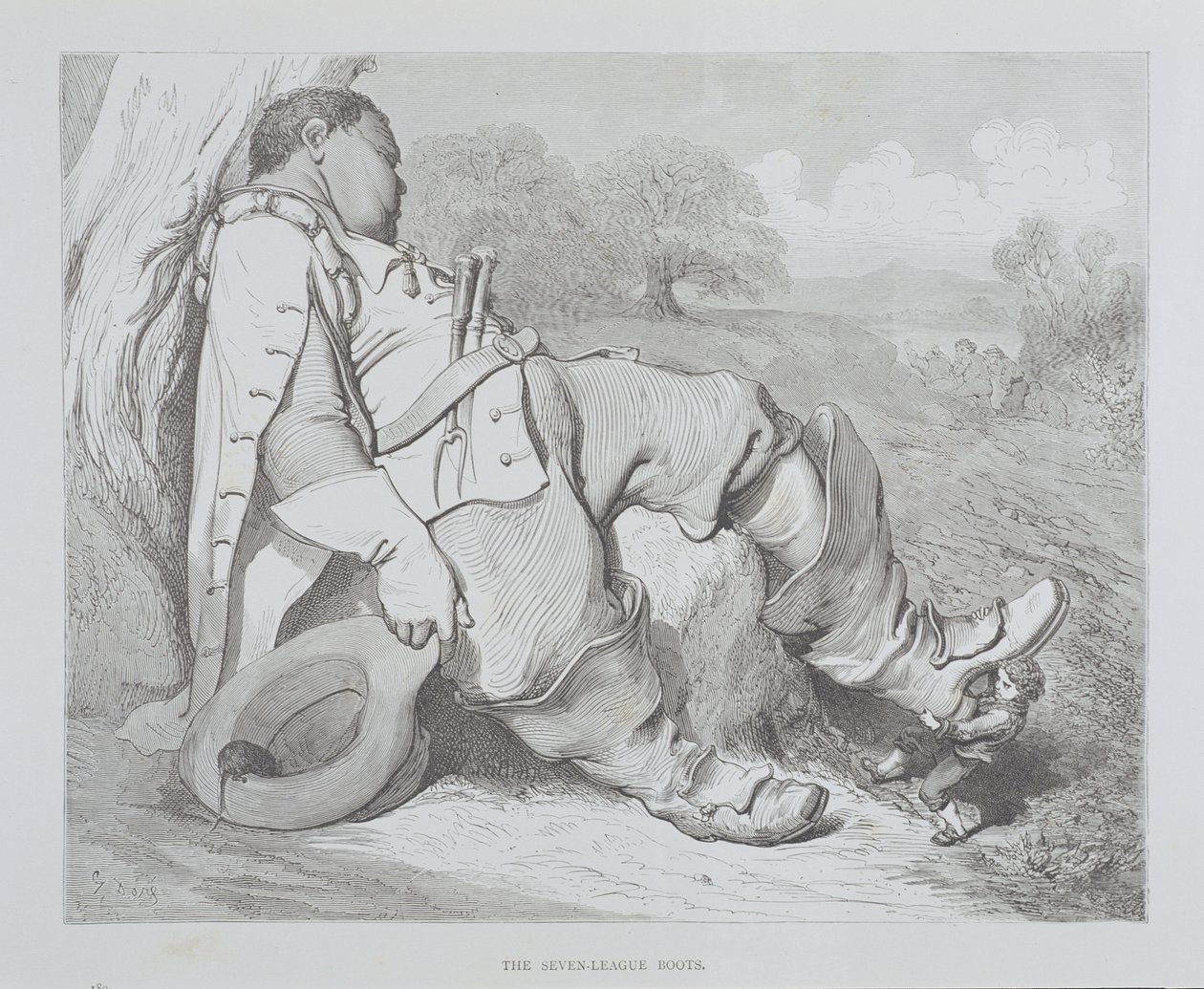 The Seven League Boots, n. 1868 tekijältä Gustave Dore