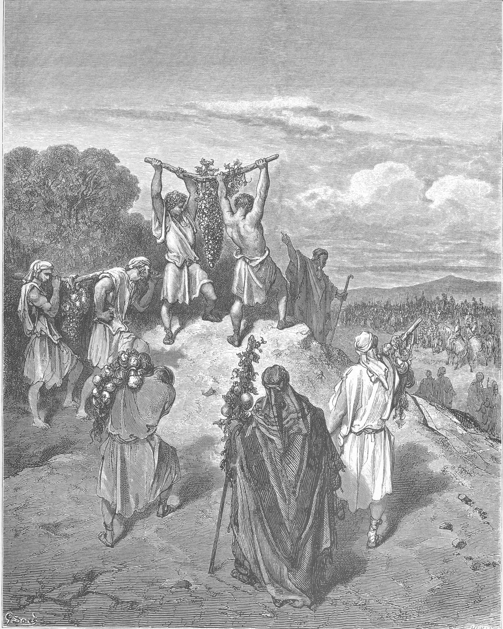 Vakoojat palaavat luvatusta maasta tekijältä Gustave Dore