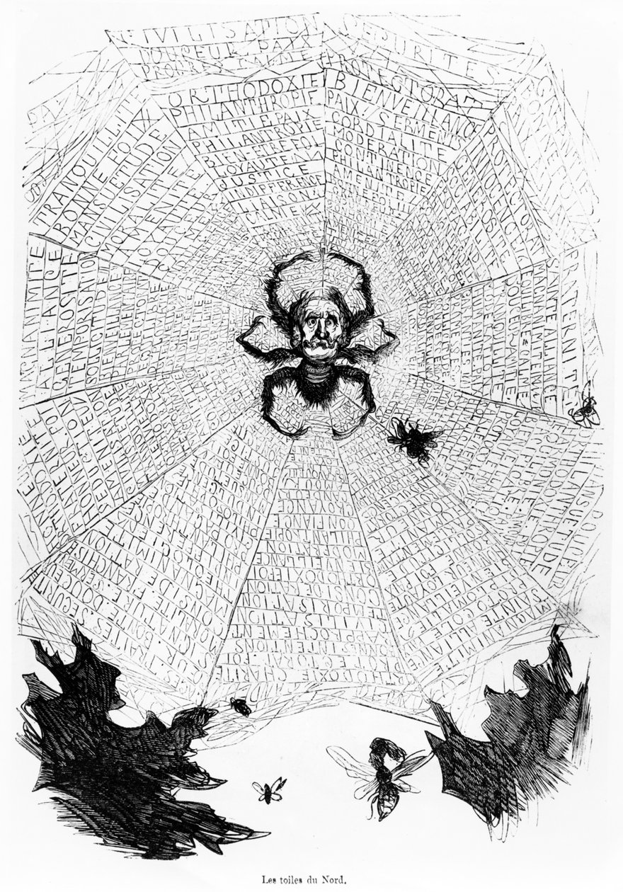 "The Webs of the North" ("Les Toiles du Nord"), kuvitus teoksesta "Pyhän Venäjän historia", julkaistu Pariisissa, 1854 tekijältä Gustave Dore