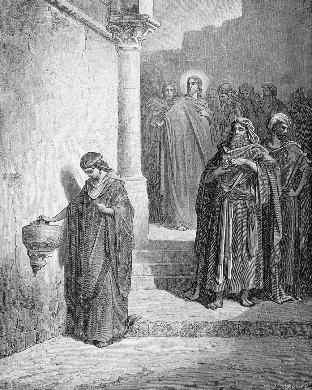 Lesken punkki, kaiverrus L. Dumont, n. 1868 tekijältä Gustave Dore