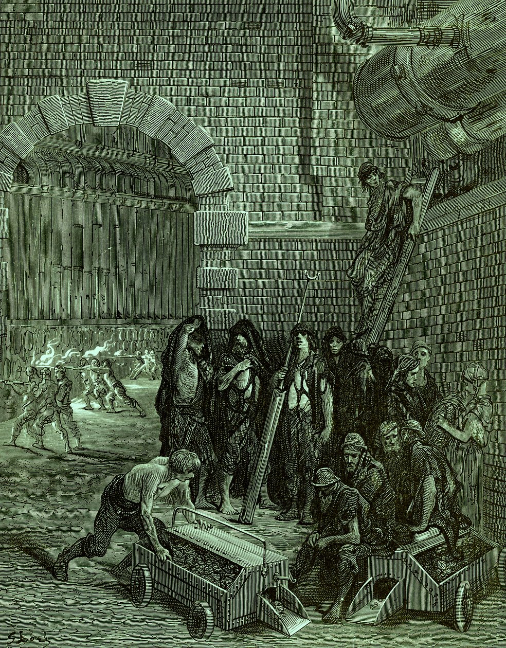 Victorian Lontoon Lambeth Gasworks tekijältä Gustave Dore