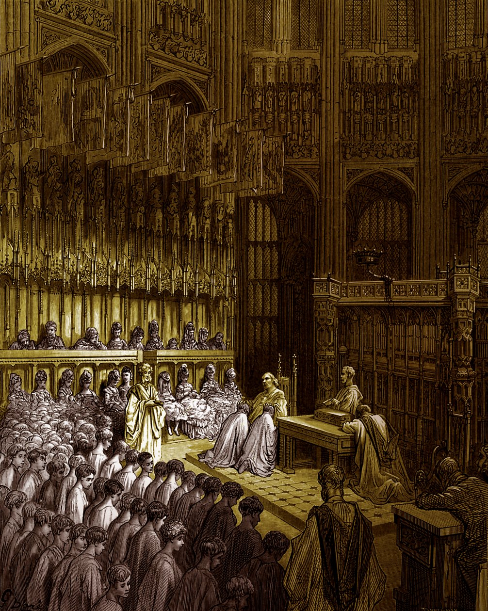 Westminster Abbey - Dorén Westminster Boysin vahvistus tekijältä Gustave Dore