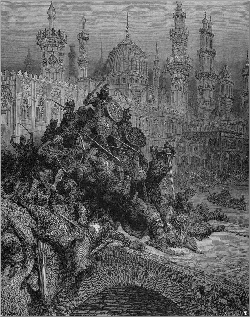 esimerkki Ludovico Arioston "Orlando Furiososta". tekijältä Gustave Dore