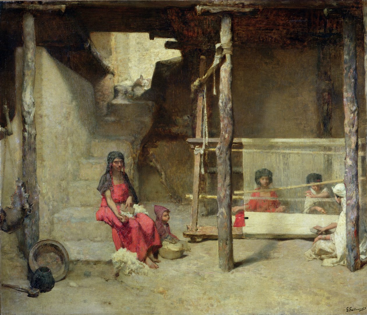 Kutojat Bou-Saadassa tekijältä Gustave Guillaumet