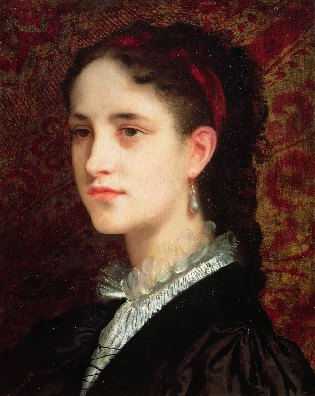Nuoren naisen muotokuva tekijältä Gustave Jacquet