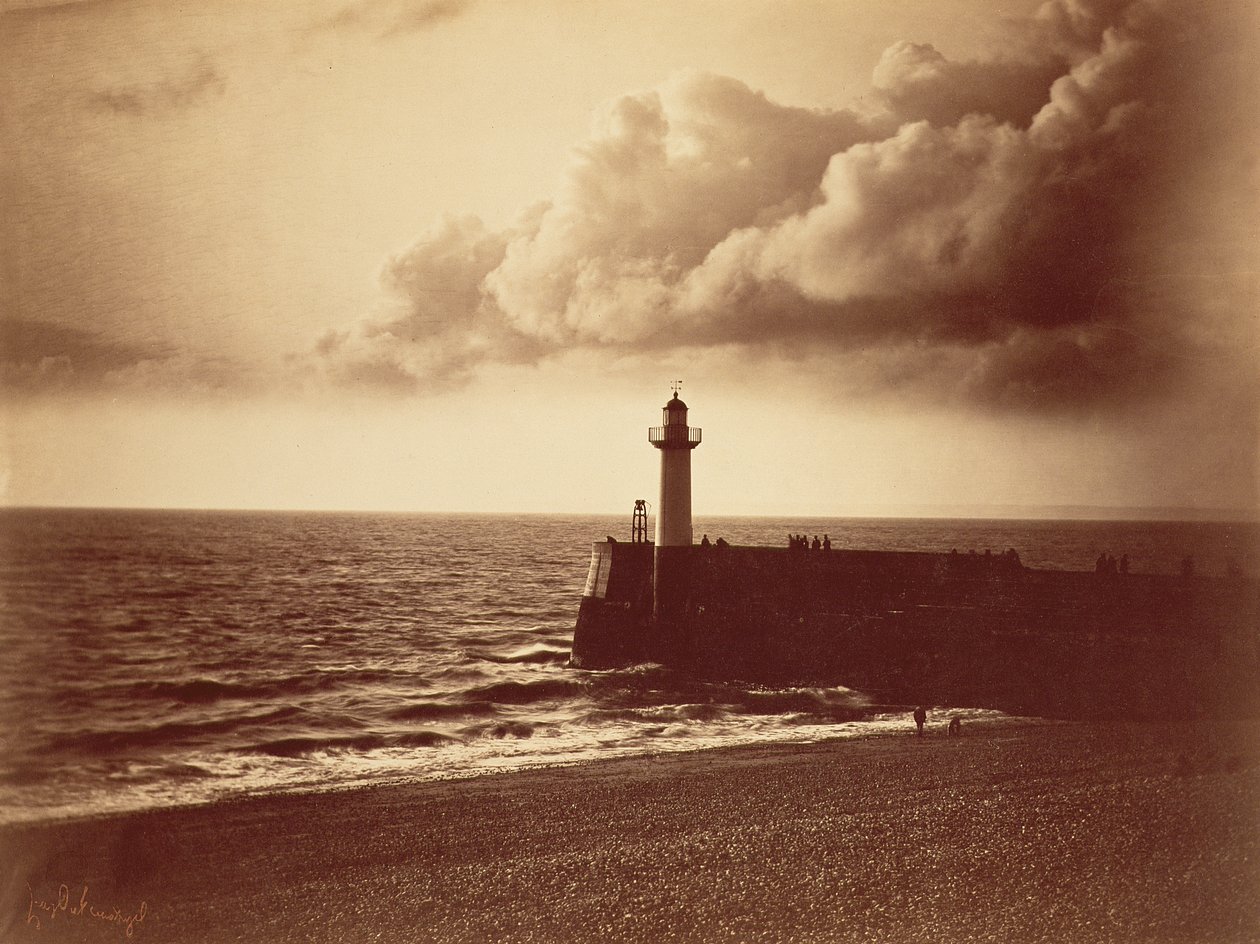 Aallonmurtaja Setessä, n. 1855 (albumiiniprintti kolloodionegatiivista lasilla) tekijältä Gustave Le Gray