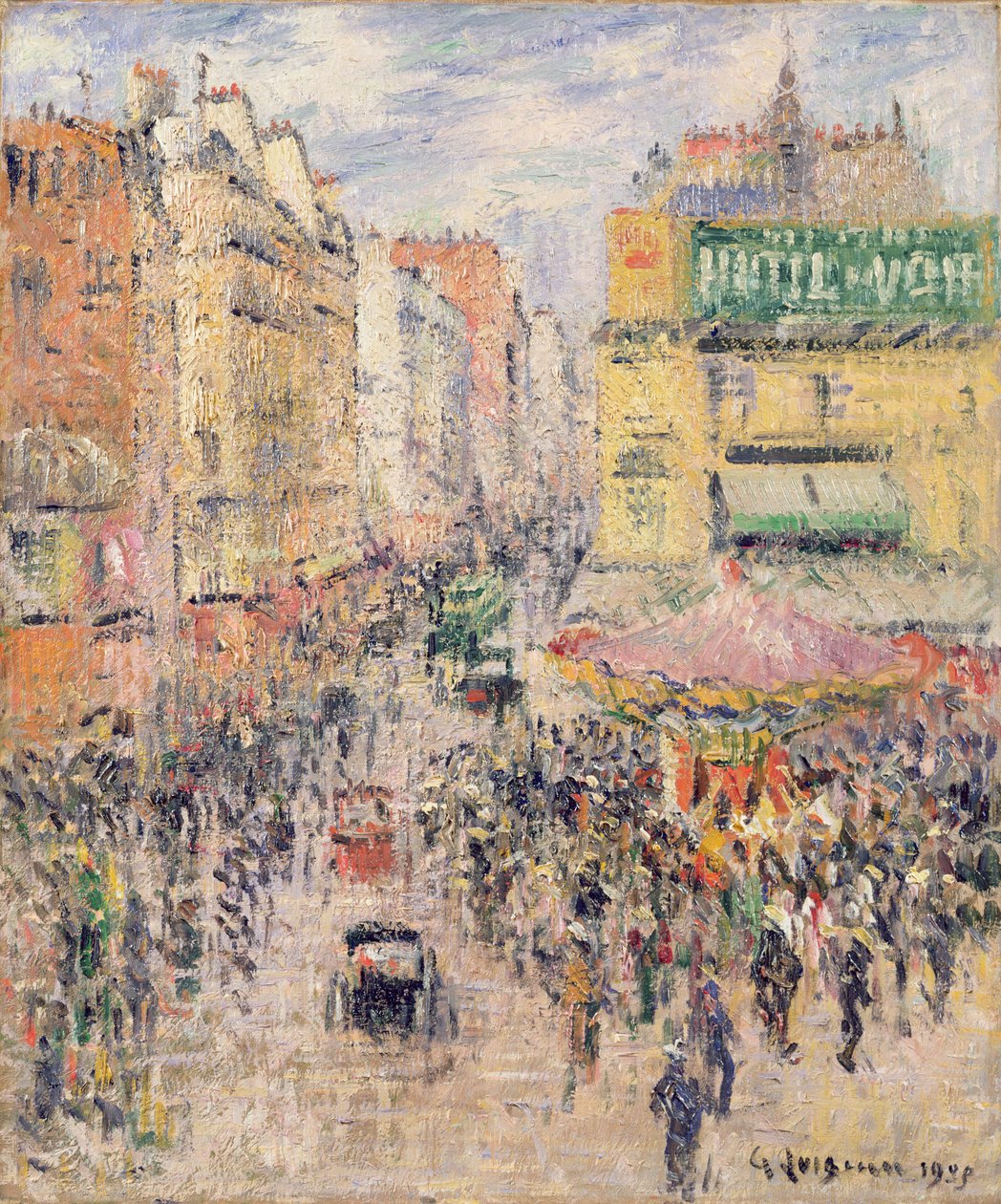 Rue de Clignancourt, 1925 tekijältä Gustave Loiseau