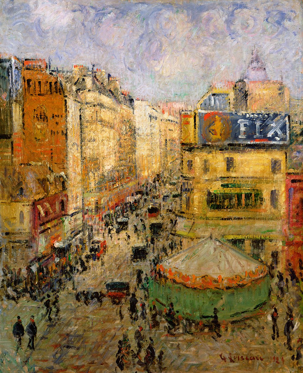 Rue de Clignancourt, 1924 tekijältä Gustave Loiseau