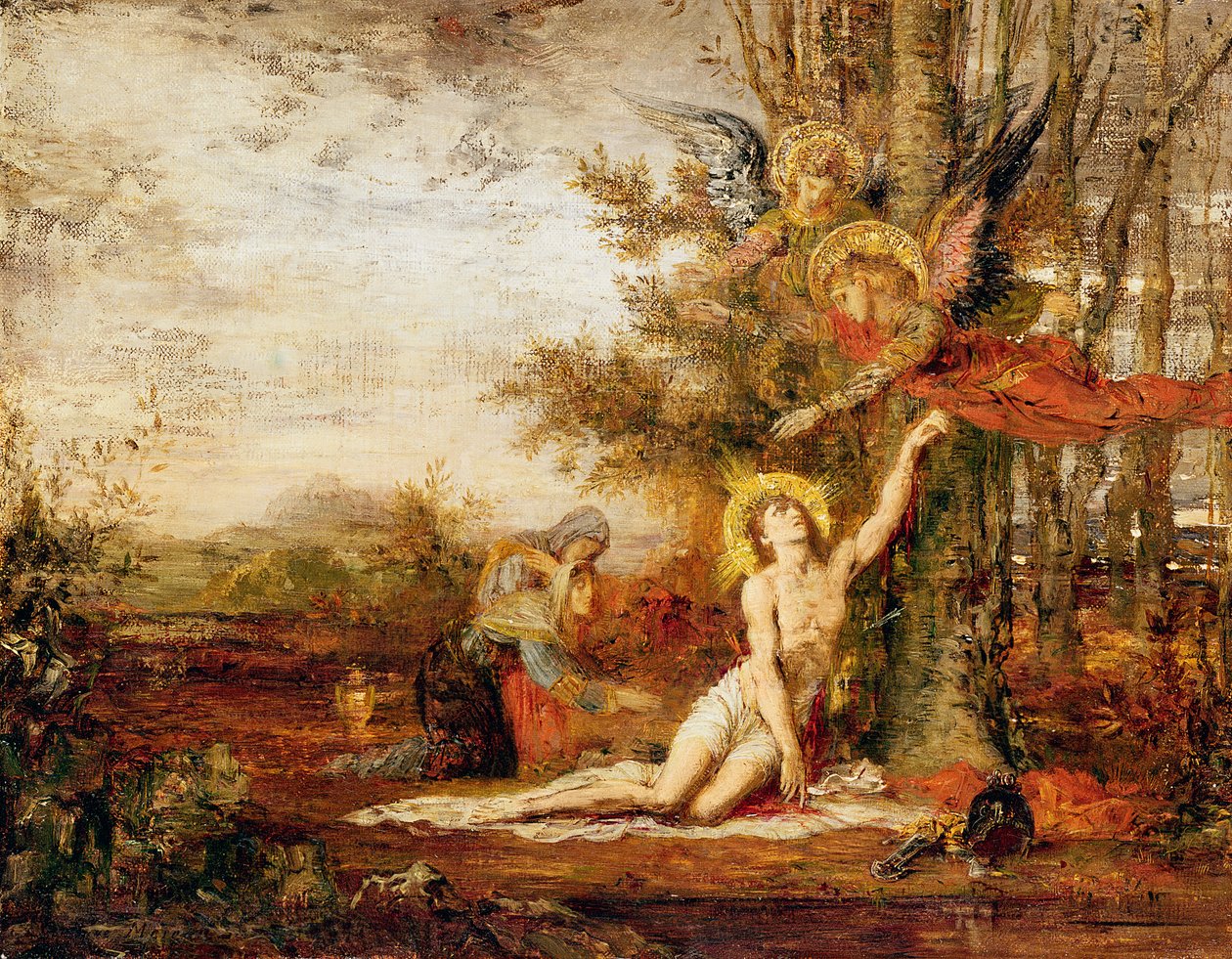 Kristus enkelien kanssa tekijältä Gustave Moreau