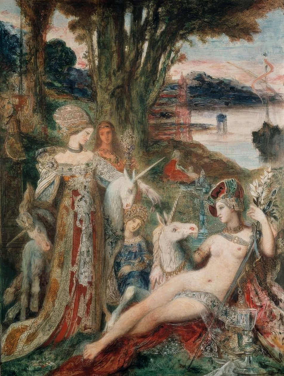 Les Licornes tekijältä Gustave Moreau