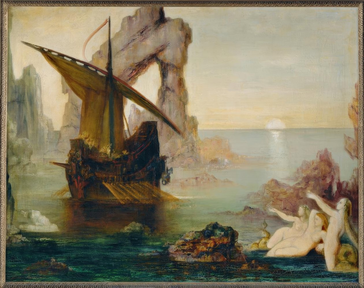 Les Sirènes (Ulysse et les Sirènes) tekijältä Gustave Moreau