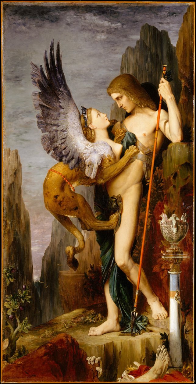 Oidipus ja sfinksi tekijältä Gustave Moreau