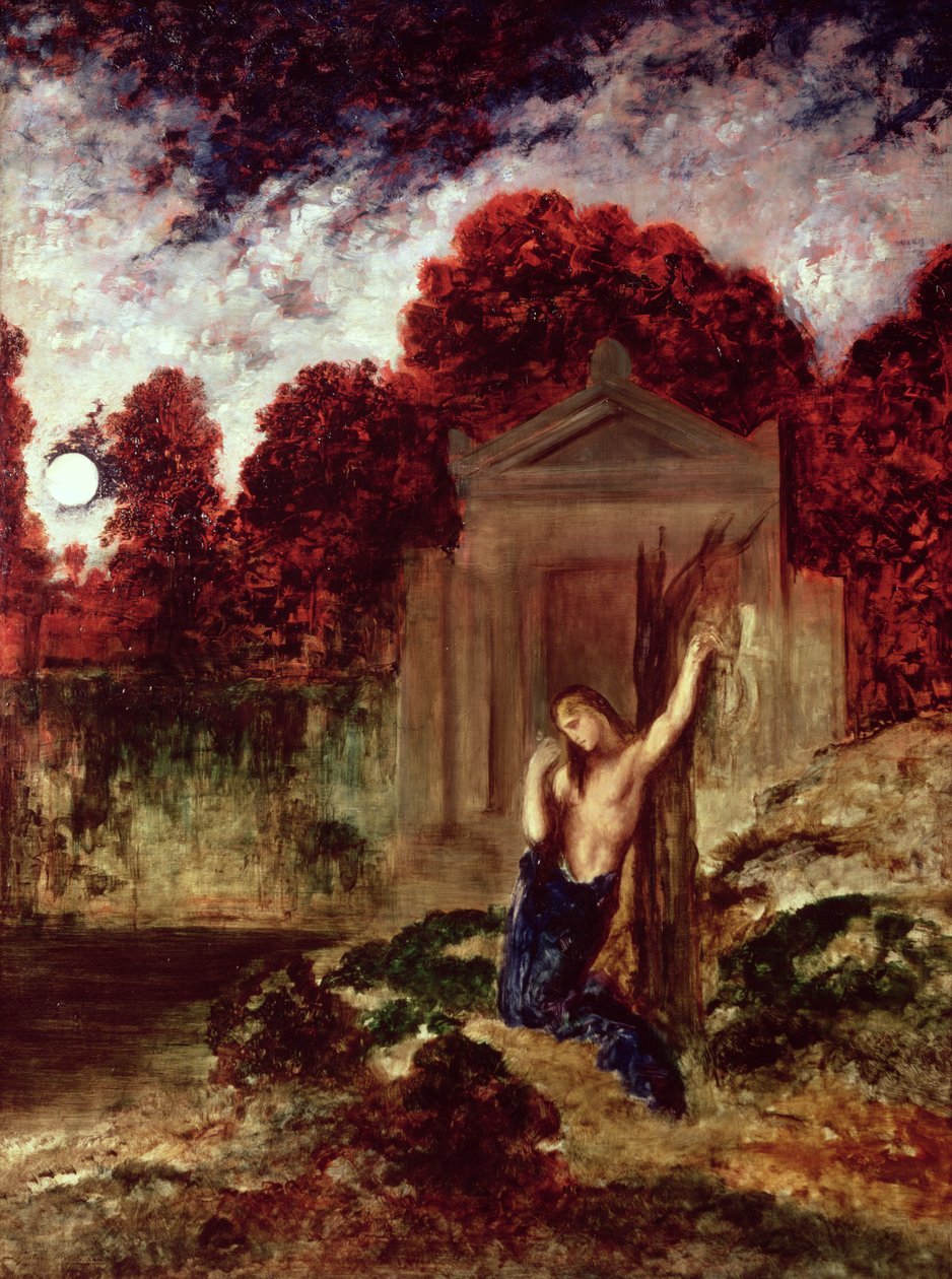 Orpheus Eurydiken haudalla tekijältä Gustave Moreau