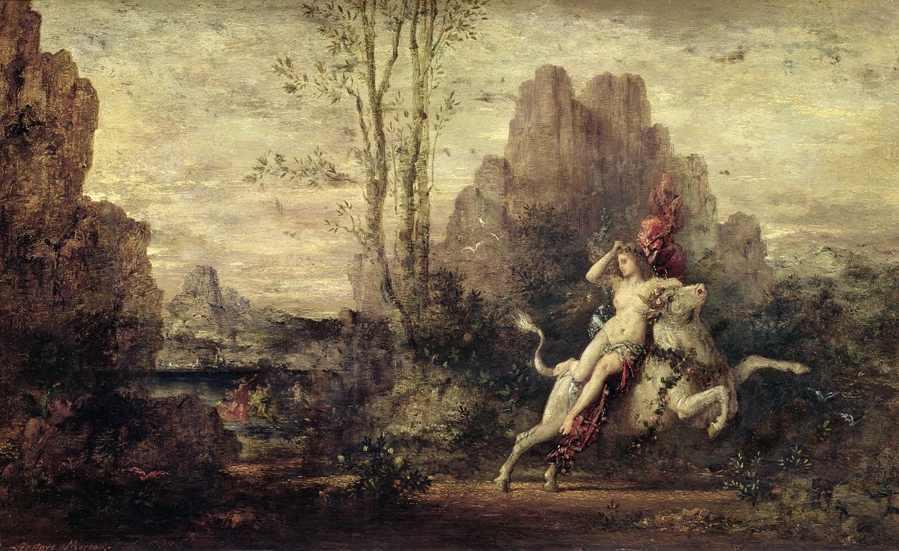 Euroopan raiskaus, noin 1869 tekijältä Gustave Moreau