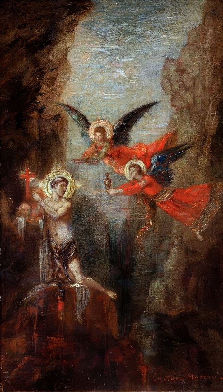 Un saint au desert tekijältä Gustave Moreau