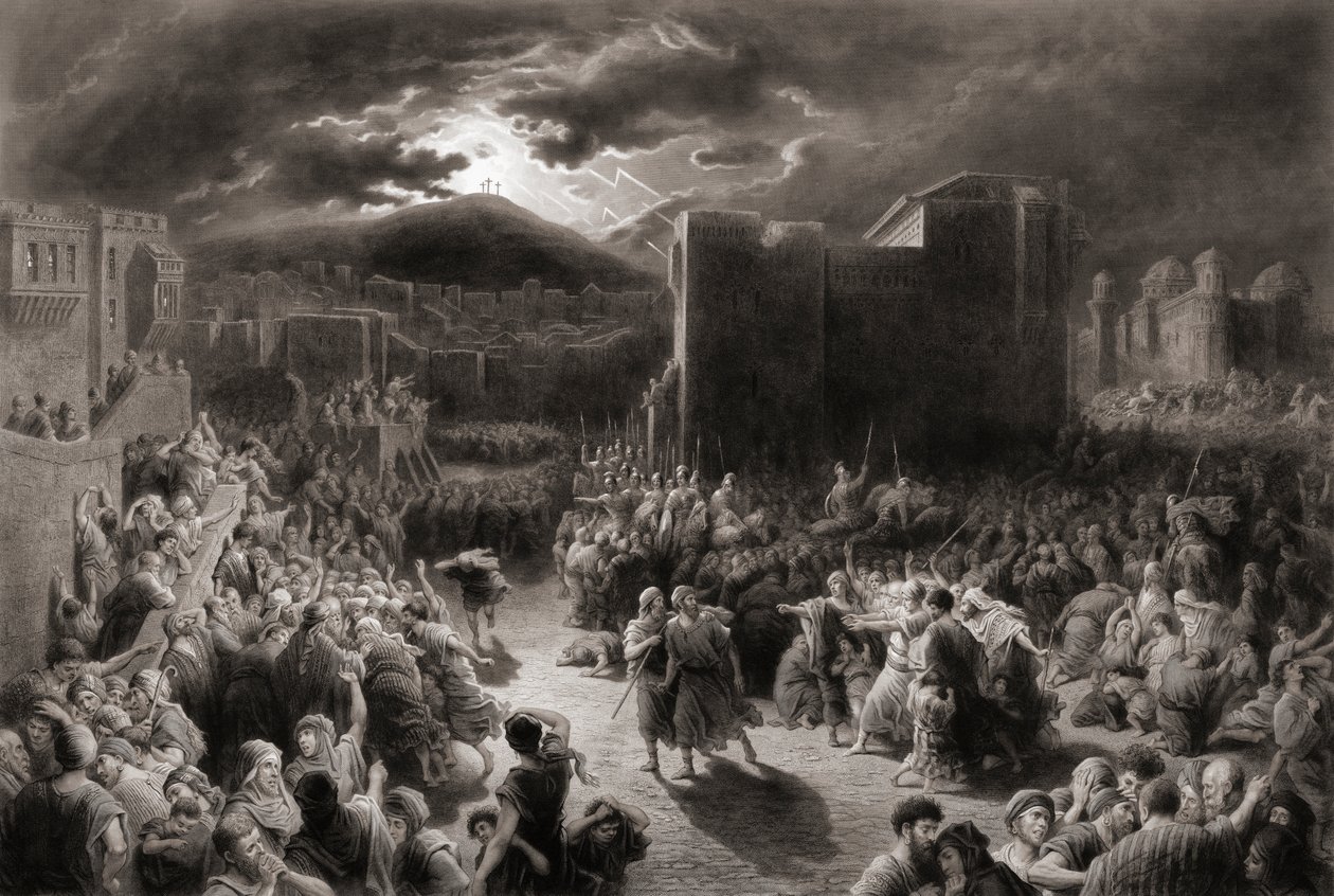 Kristuksen ristiinnaulitseminen tekijältä Gustave (after) Dore