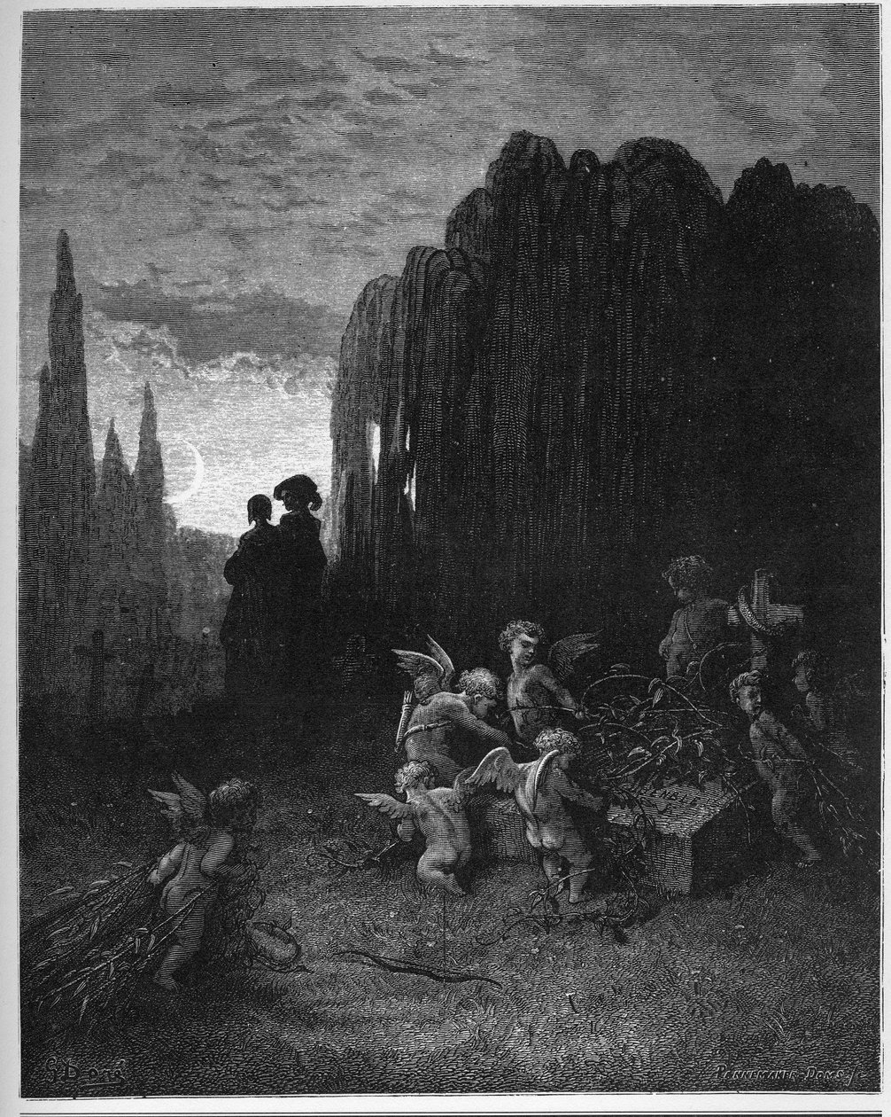 Nuori leski - Nuori leski - Jean de La Fontainen (Lafontaine) (1621-95) "Fablesista" - kaiverrus Gustave Doren (1832-83) mukaan - Yksityinen kokoelma tekijältä Gustave (after) Dore