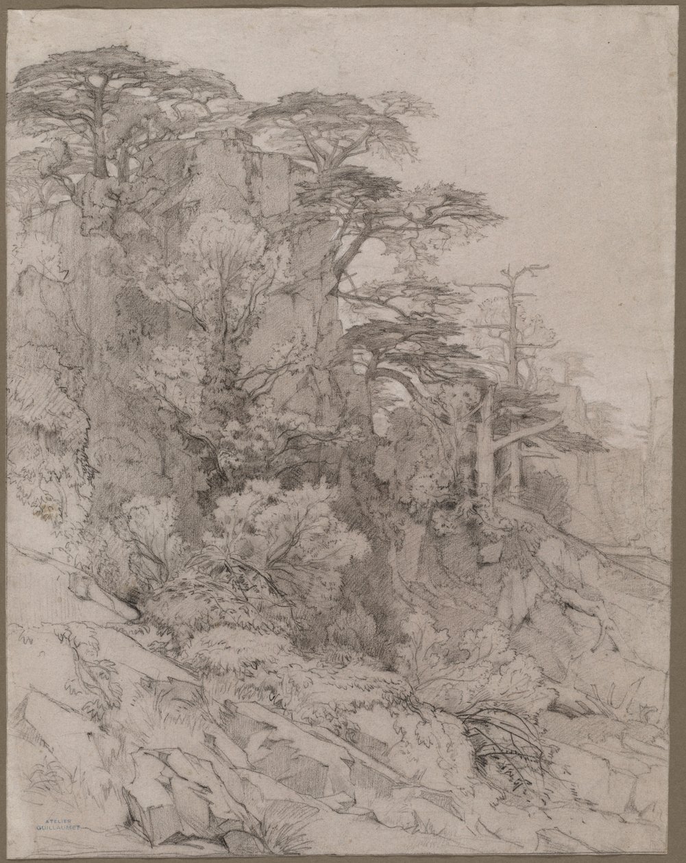 Kalliorinteen puut 1800-luvun lopulla. tekijältä Gustave Achille Guillaumet