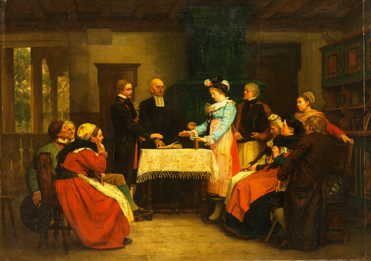 Elsassilaiset häät, 1869 tekijältä Gustave Brion