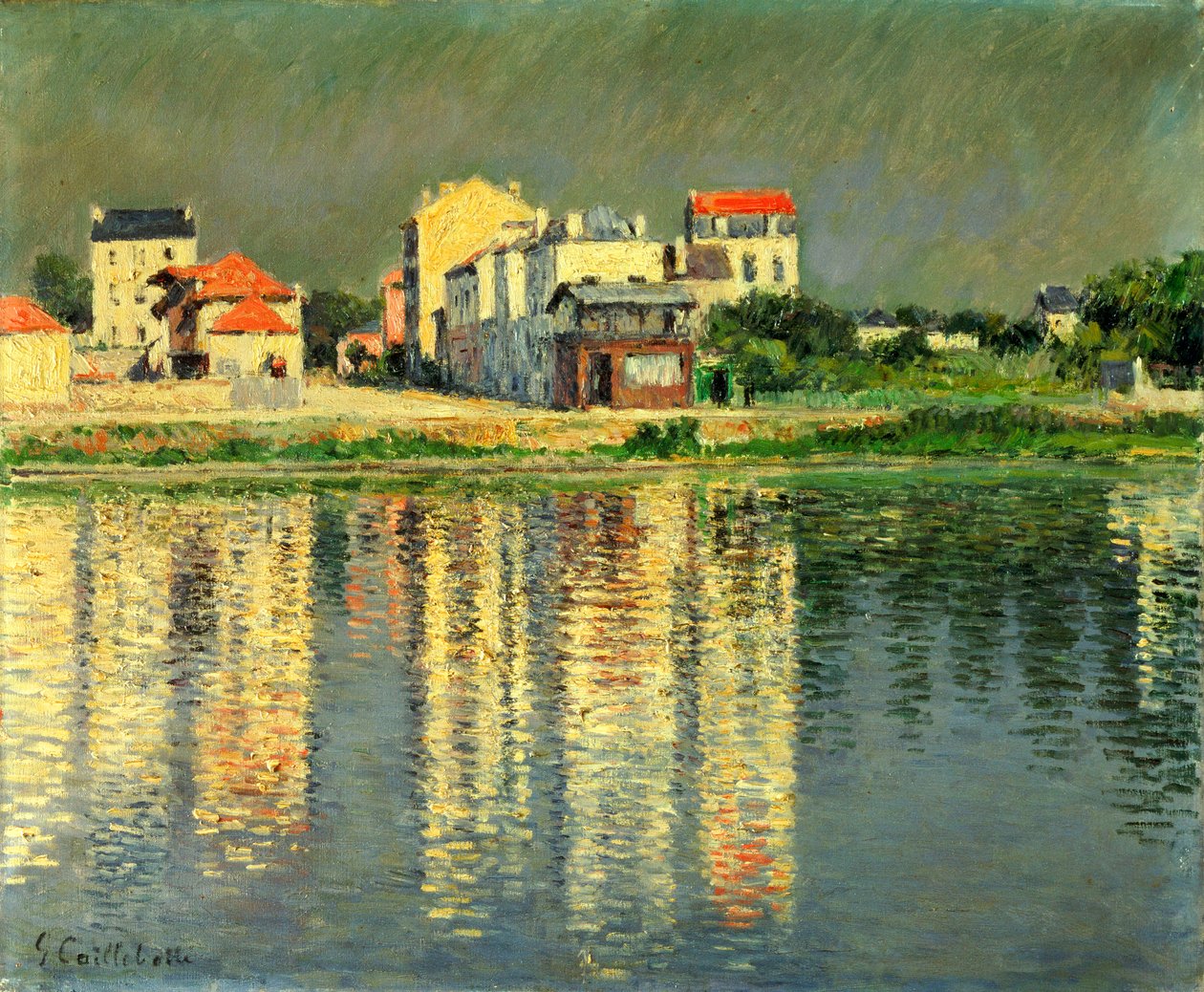 Seinen ranta Argenteuilissa, 1889 tekijältä Gustave Caillebotte