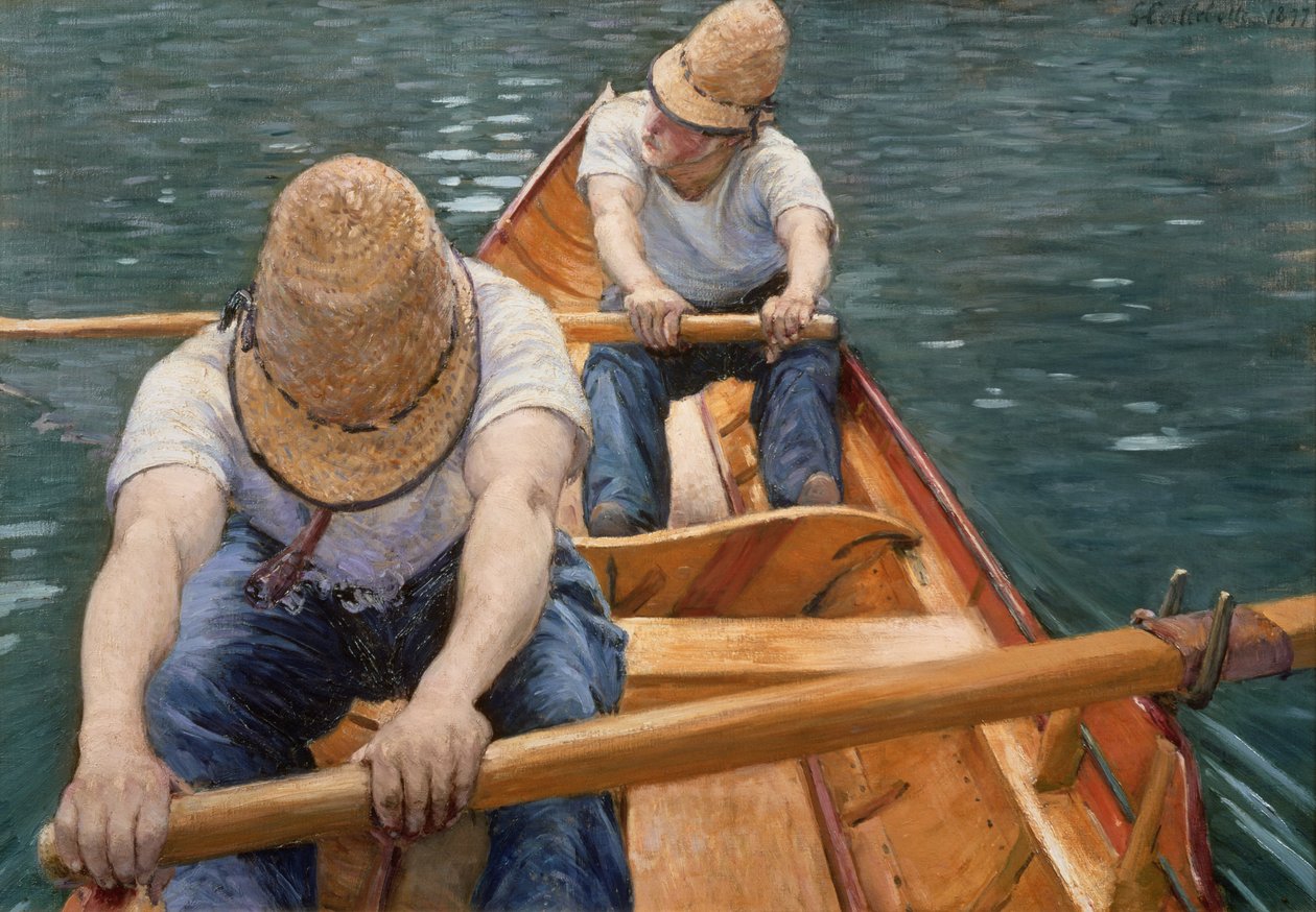 Veneilijät soutumassa Yerresillä, 1877 tekijältä Gustave Caillebotte