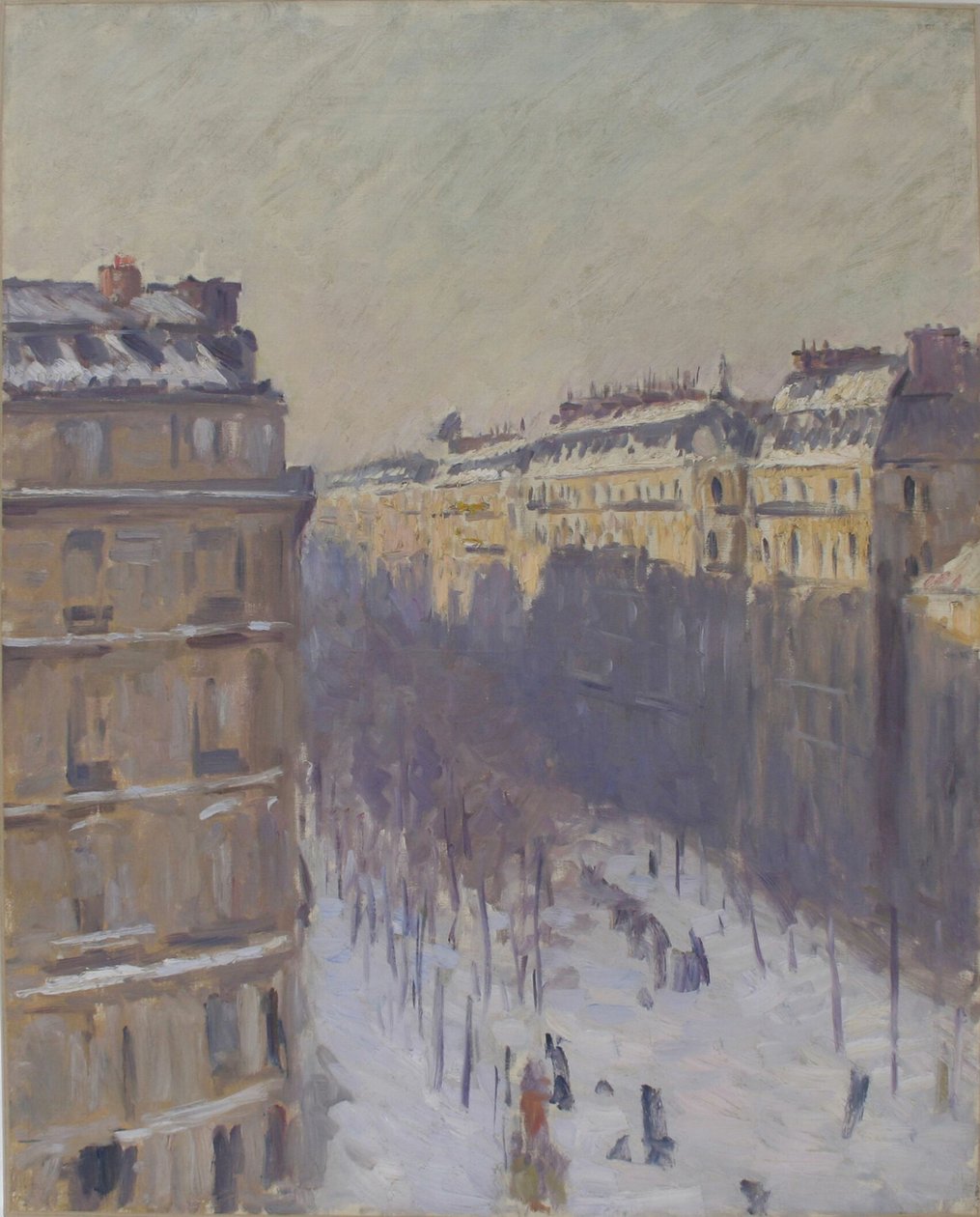 Boulevard Haussmann, lumiefekti, 1879-1881. tekijältä Gustave Caillebotte