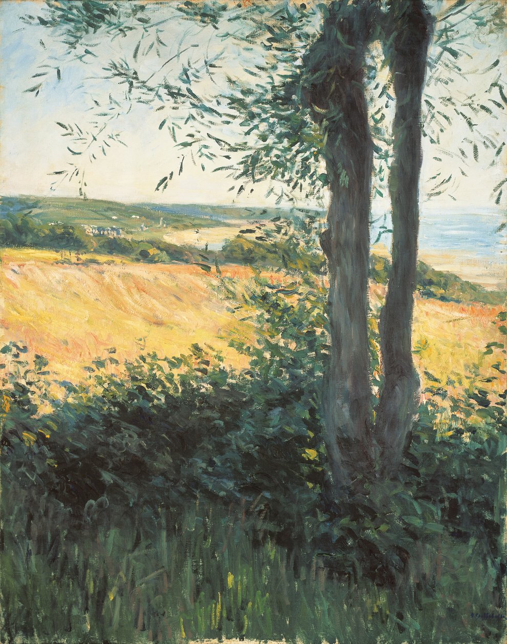 Meren rannalla, Normandia, 1884 tekijältä Gustave Caillebotte