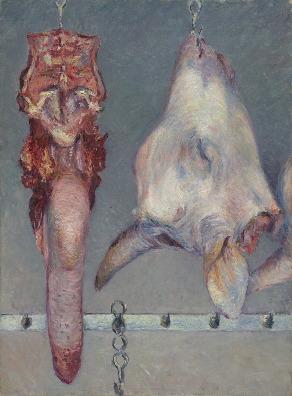 Vasikan pää ja härän kieli, n. 1882 tekijältä Gustave Caillebotte