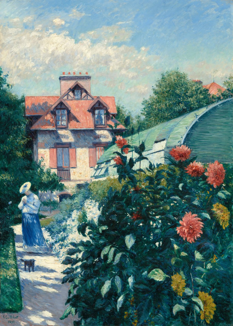 Daaliat, Petit Gennevilliersin puutarha, 1893. tekijältä Gustave Caillebotte