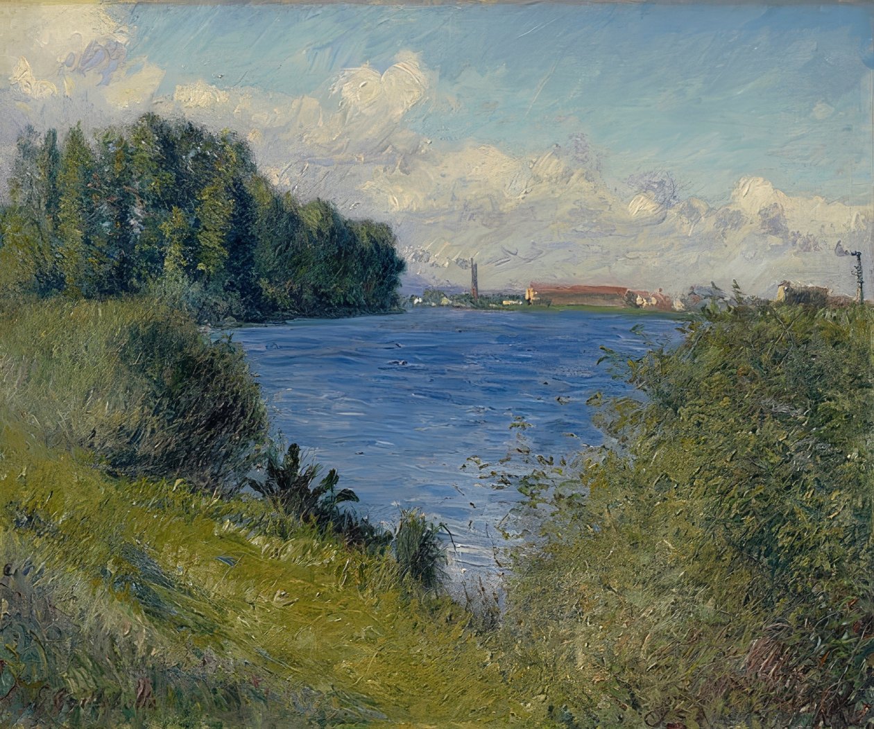 Seine Argenteuilissa. Noin 1892 tekijältä Gustave Caillebotte