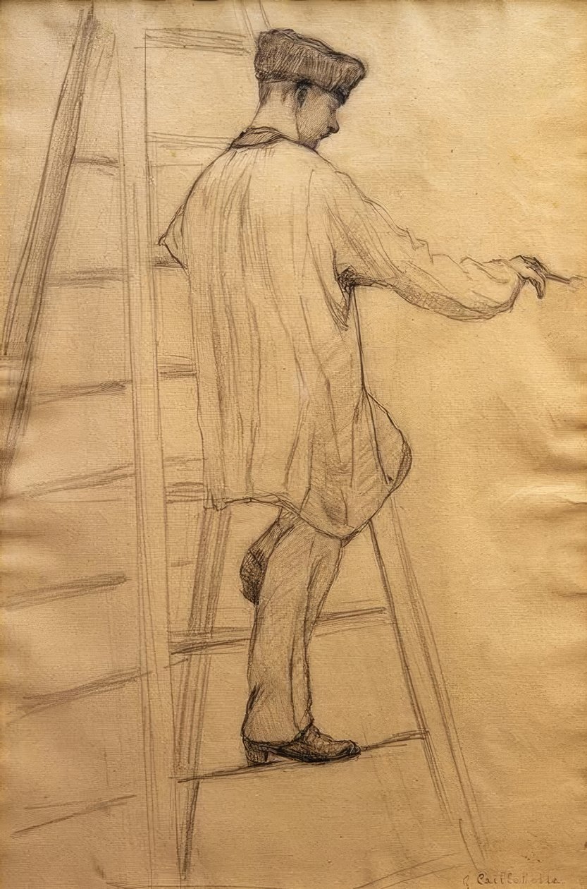 Etude pour les peintres en bâtiment tekijältä Gustave Caillebotte