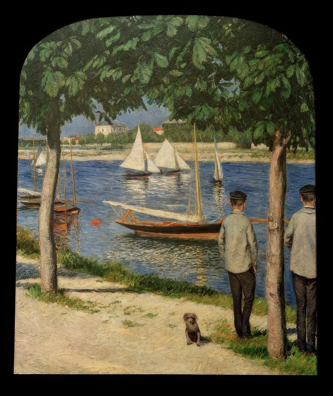 Pankki Petit Gennevilliersissä ja Seinen tekijältä Gustave Caillebotte