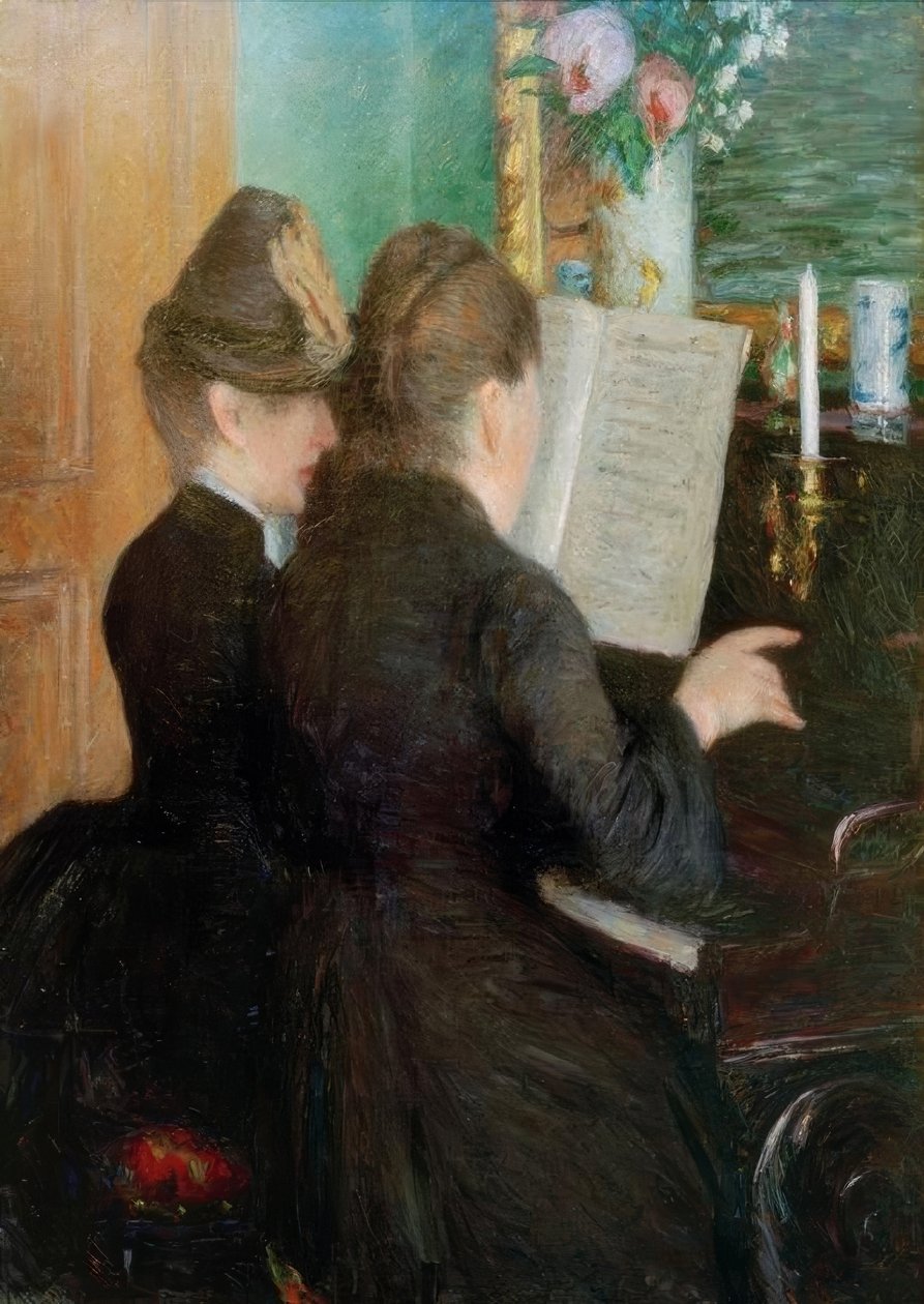 La leçon de piano tekijältä Gustave Caillebotte